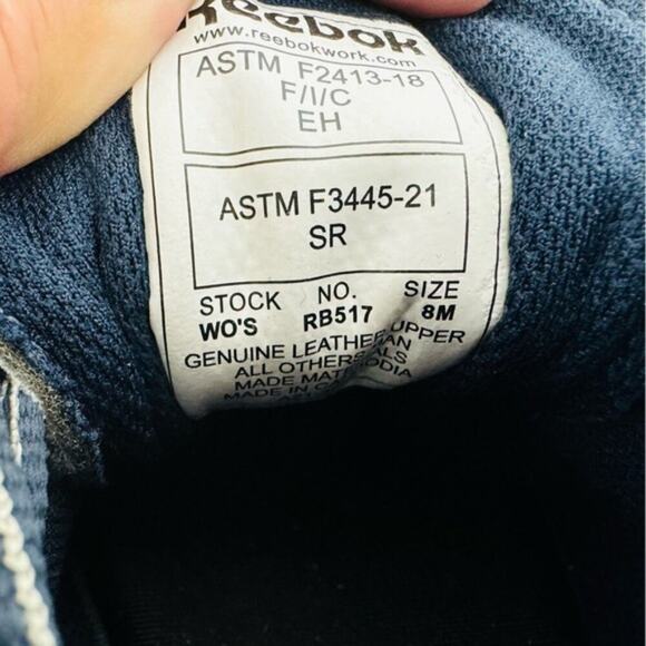 Reebok Womens Floatride Energy Shoes Composite Toe Blue White Sneakers Size 8M‎ - Picture 10 of 13